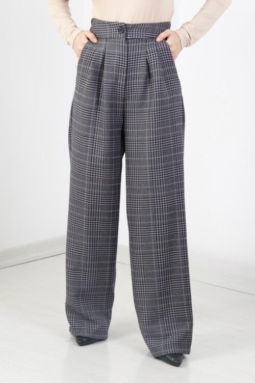Ekose Palazo Pantolon