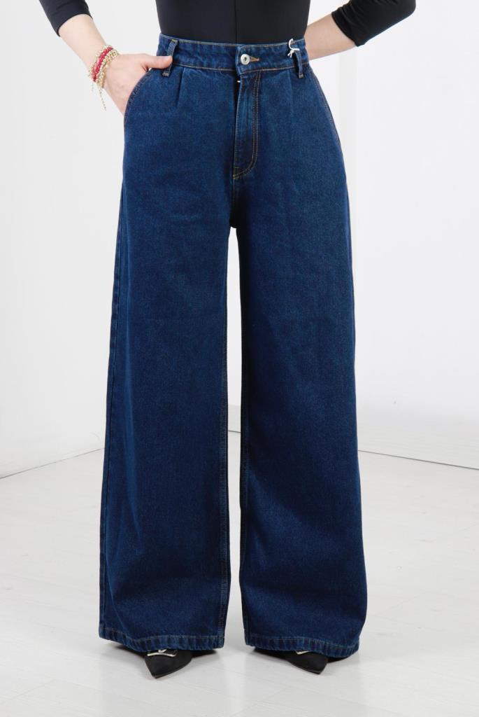Denim Bol Paça Pantolon
