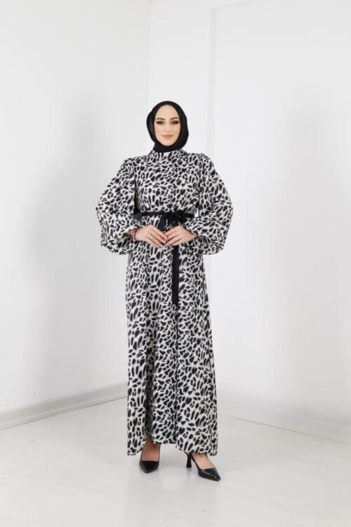 Zebra Saten Elbise
