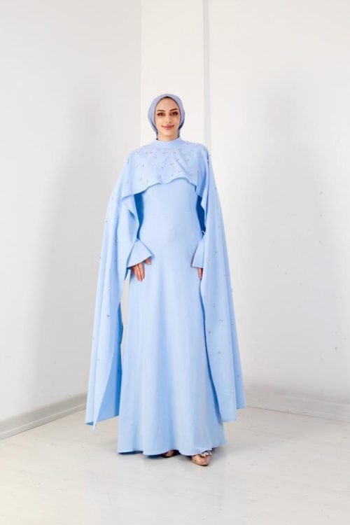 Lavanta Pelerinli Abiye