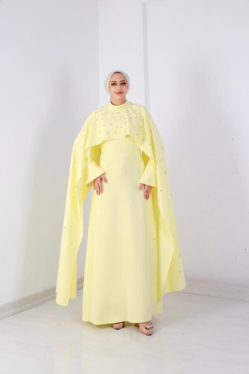 Lavanta Pelerinli Abiye