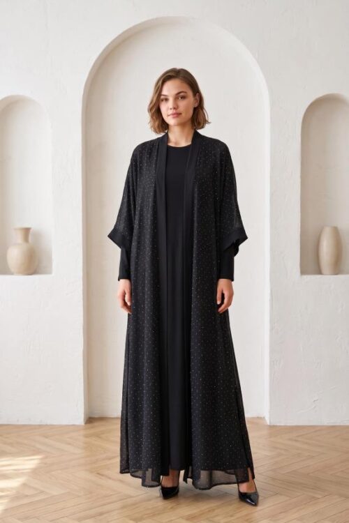 Bilge Taşlı Abaya Takım