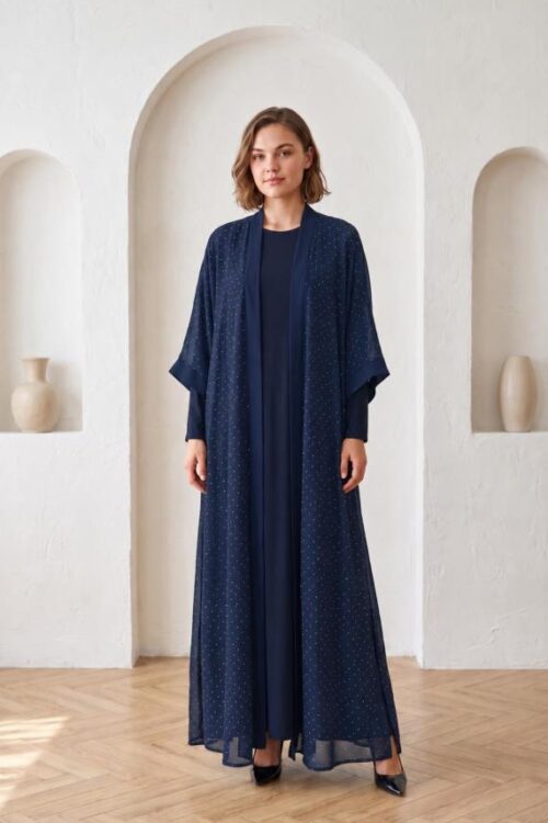 Bilge Taşlı Abaya Takım