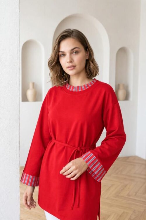 Buse Çizgi Detaylı Sweat